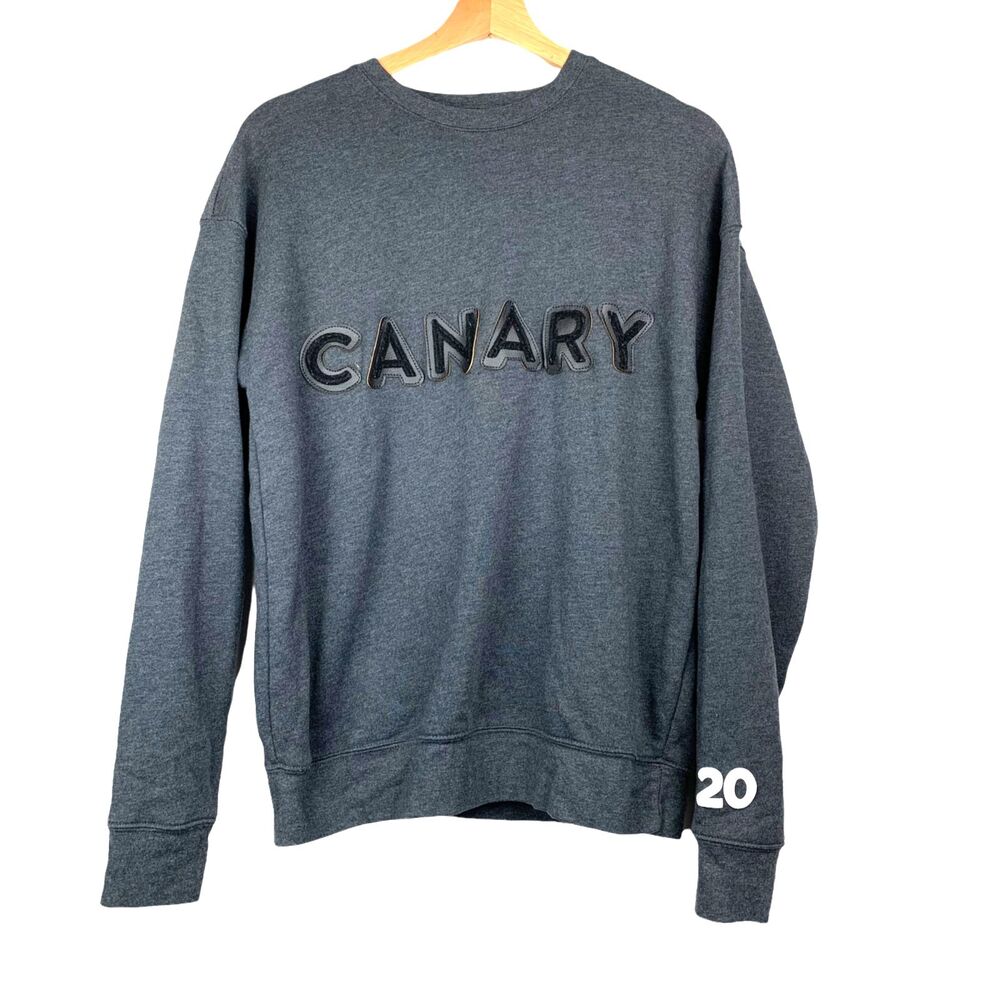 Canary Hip Wear Crewneck Sweatshirt Adult Womens Medium Gray Delta Fleece